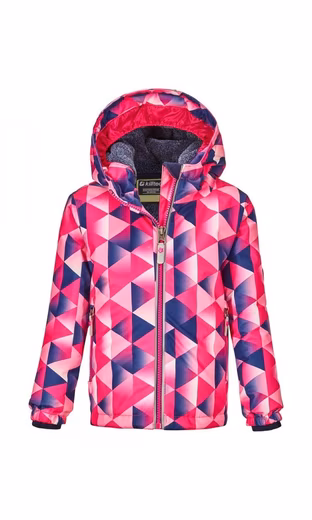 Viewy winter jacket (windproof, waterproof, snow guard) pink/blue toddlers