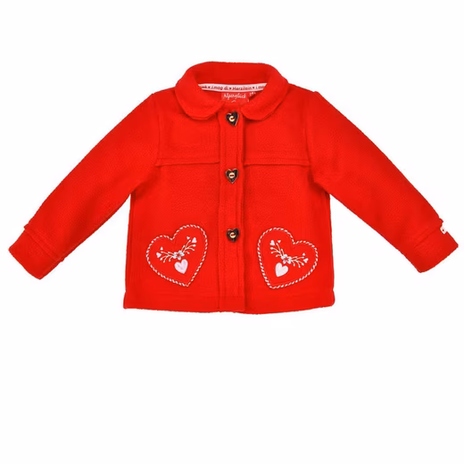 Cardigan BONDI girls' traditional fleece jacket 'Herzilein' 866