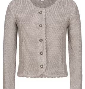 Traditional children's cardigan Yvonne in grey by Nübler size 92