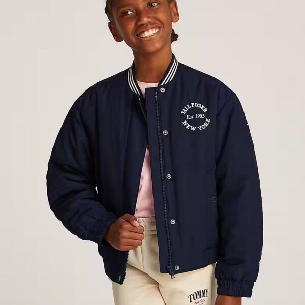 Bomber jacket VARSITY SATEEN BOMBER with logo print on the chest