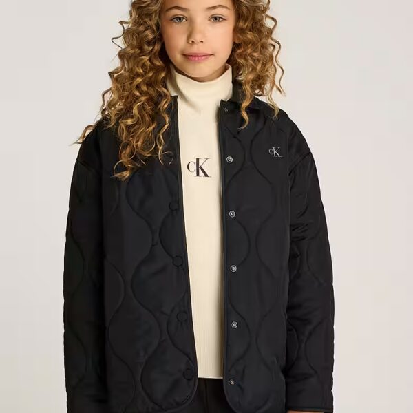 QuILTED OVERSHIRT quilTED jacket for children up to 16 years with logo lettering