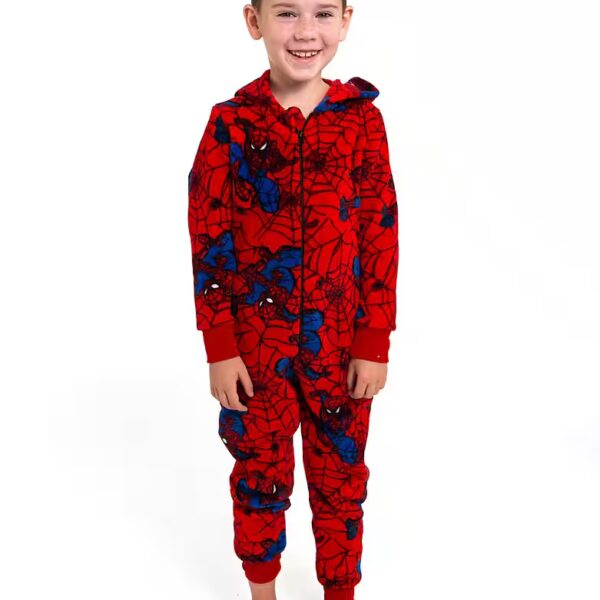 Jumpsuit Marvel Spiderman Jumpsuit with Hood Overall Pajamas Pajamas