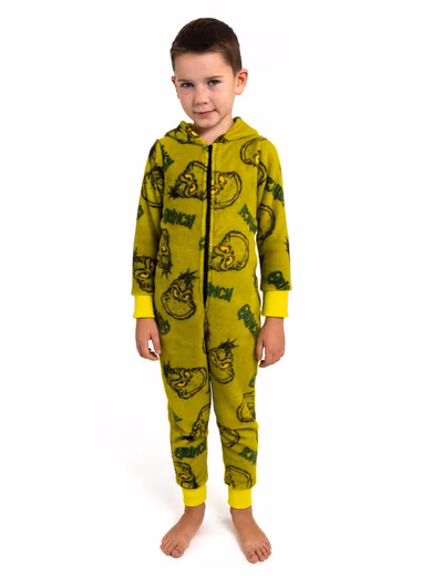 Jumpsuit The Grinch Jumpsuit with Hood Overall Pyjamas Long Sleeve