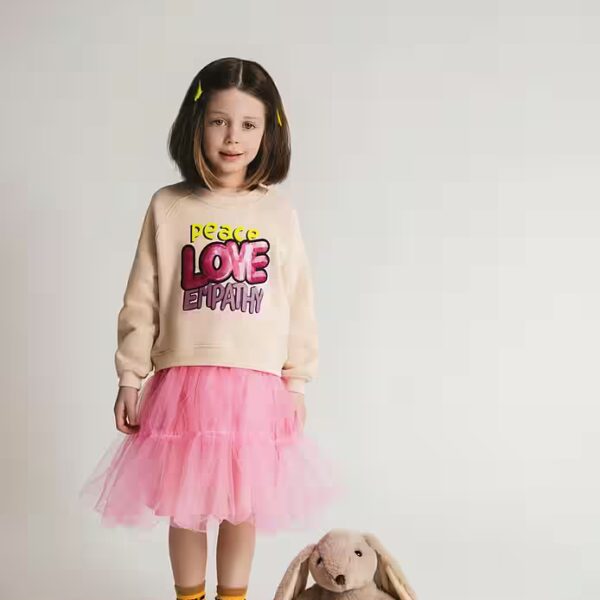 Jersey dress cotton/garbage statement dress pink