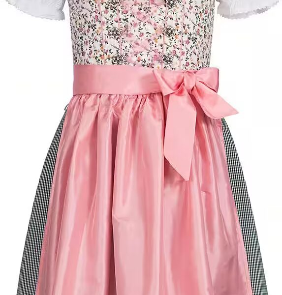 Dirndl children's dirndl 3-piece Nina in white by Nübler 3-piece set made of dirndl, blouse and apron