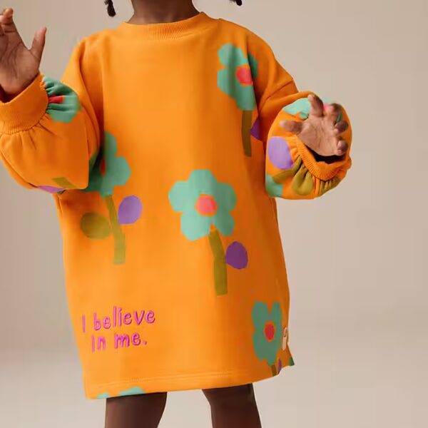 Sweat dress Long sleeve sweater dress