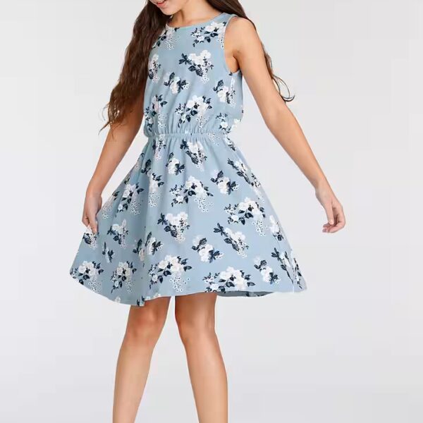 Jersey dress - skater dress for festive occasions and meetings with friends, knee-free length