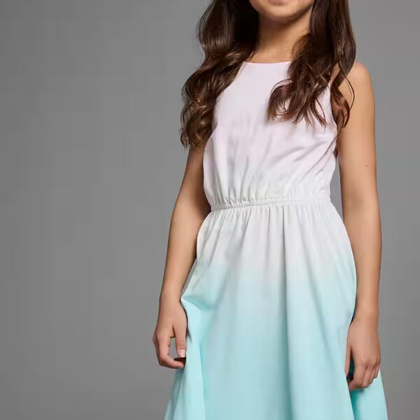 Jersey dress festive occasions, knee-free length, trendy dip-dye look