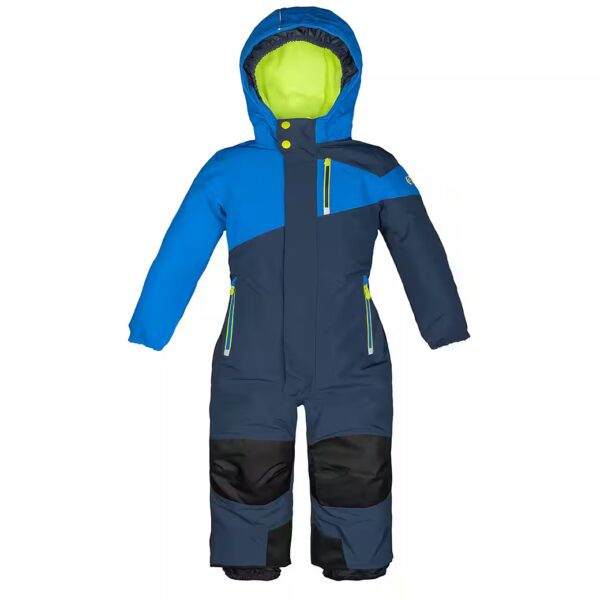 Snow jumpsuit snowsuit children's ski suit neon blue/dark blue
