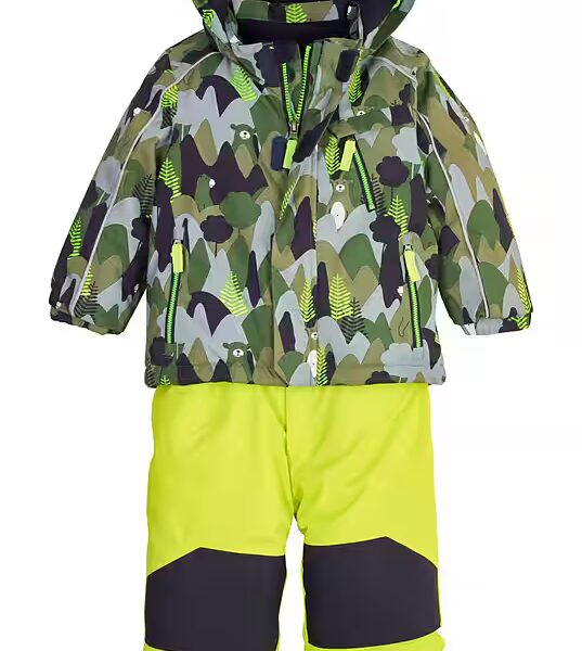 Ski suit FISW 32 MNS JCKT AND PNTS 3-in-1 ski overalls, camouflage, reflective, waterproof and windproof