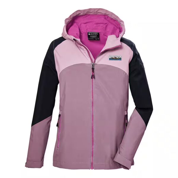 Functional jacket KOS 150 GRLS JCKT Wind and waterproof children's jacket with adjustable hood, PFAS free