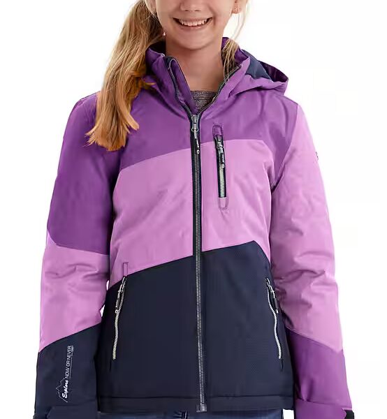 Outdoor jacket Lynge GRLS JCKT B Waterproof winter jacket with hood, fleece, adjustable sleeves