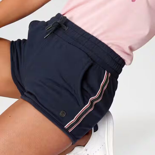 Sweat shorts with tape strips