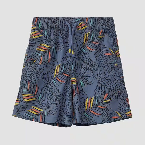 Cargo shorts Patterned Bermuda made of cotton with a linen look