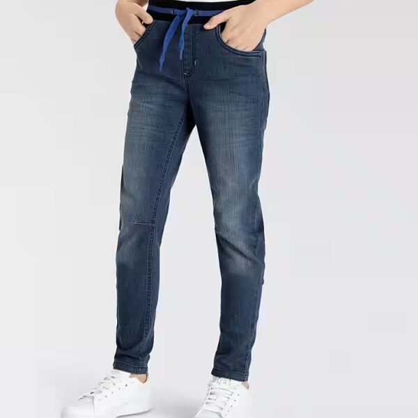 Slippery jeans, stretch jeans with narrow legs for boys