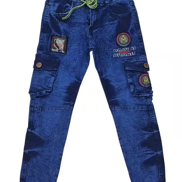 Cargo Jeans Boys Cargo Pants Jeans, J8630 with stretch portion