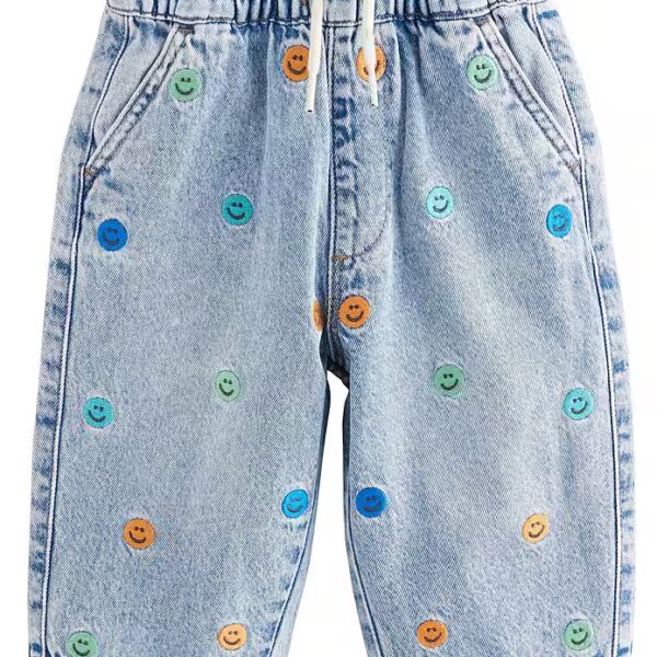 Slip Jeans Embroidered denim jeans made from 100% cotton