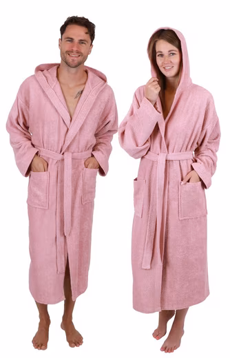 Bathrobe sauna coat with hood BERLIN for men and women