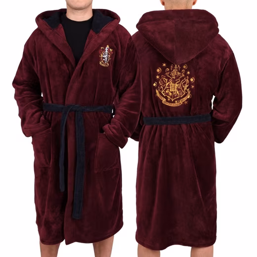 Men's bathrobe HARRY POTTER Hogwarts dressing gown, burgundy, for men