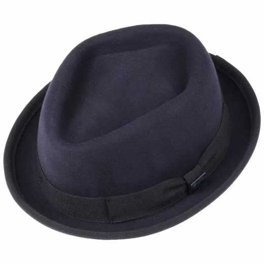 Fedora (1-St) Porkpie with Ribbon, Made in Italy - Image 2