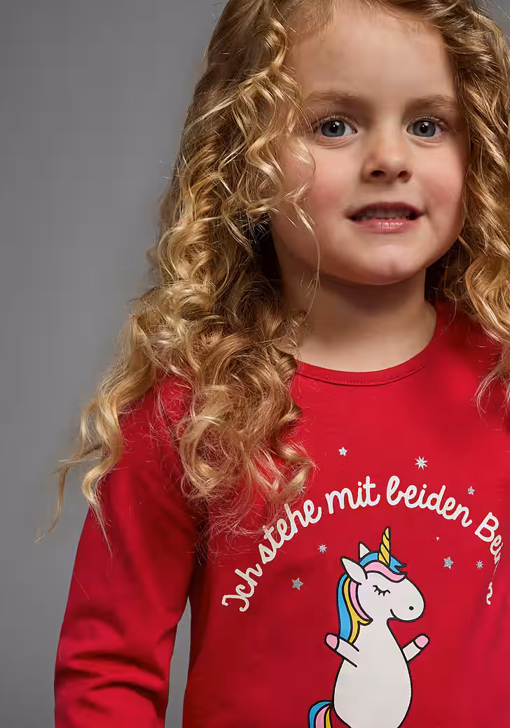 Jersey dress unicorn festive occasions, knee-free length, made of cotton blend - Image 2