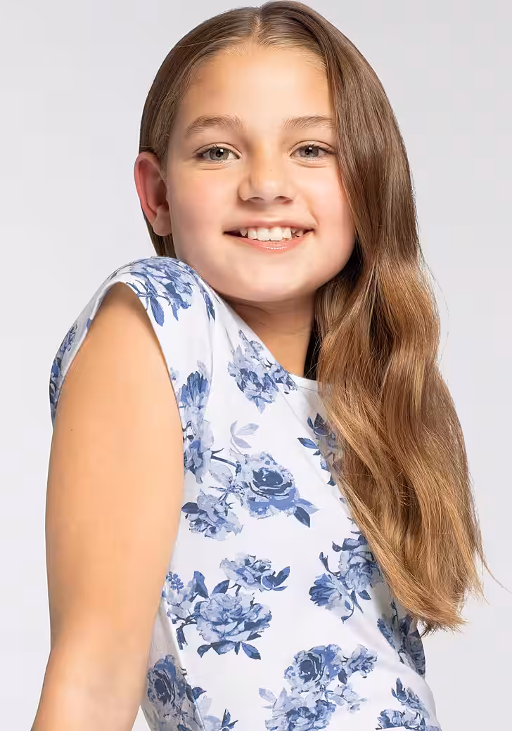 Jersey dress Kangaroos girl festive occasions, fashionable all-over print, flared cut - Image 4