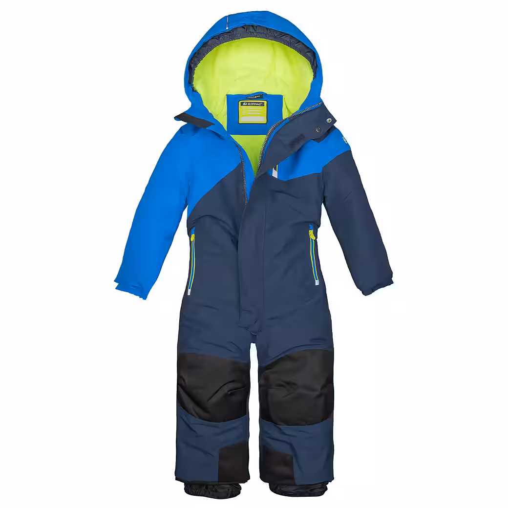 Snow jumpsuit snowsuit children's ski suit neon blue/dark blue - Image 3