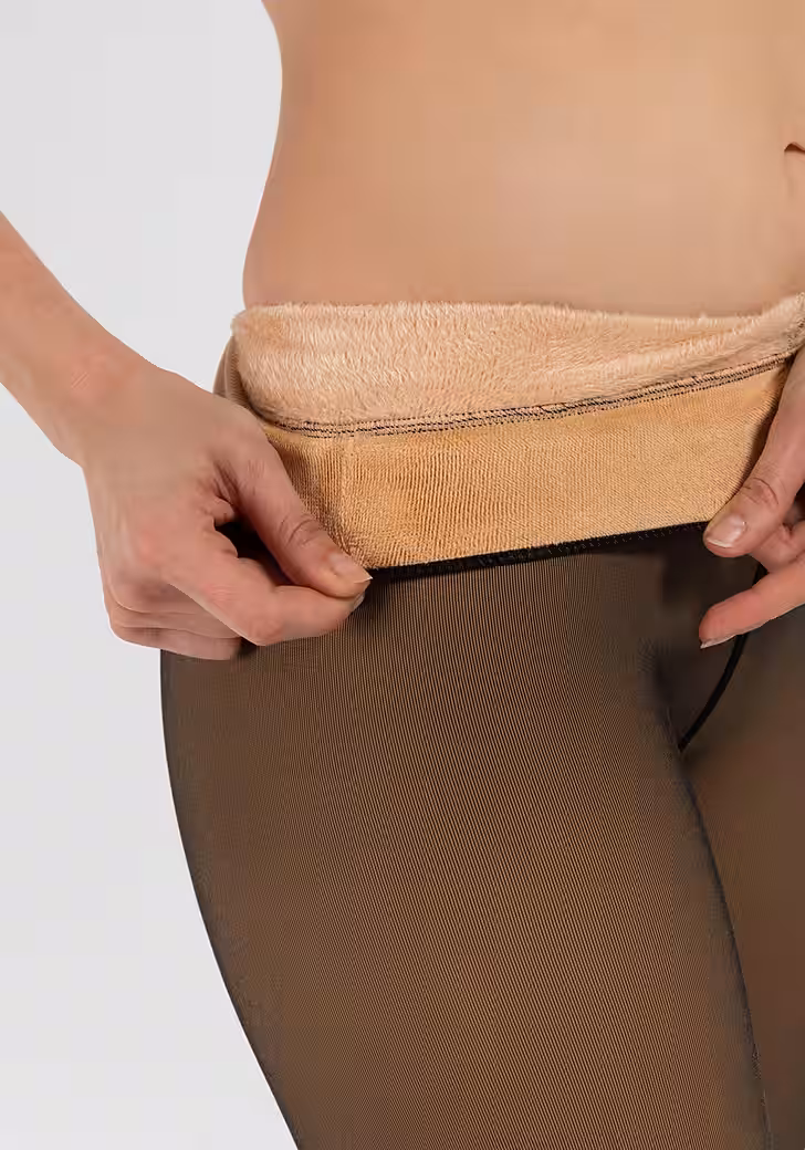 Tights comfort 120 DEN (Pack of 1) Thermo Warm & Transparent Tights, 120DEN, Comfort Cotton Gusset - Image 3