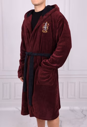 Men's bathrobe HARRY POTTER Hogwarts dressing gown, burgundy, for men - Image 3