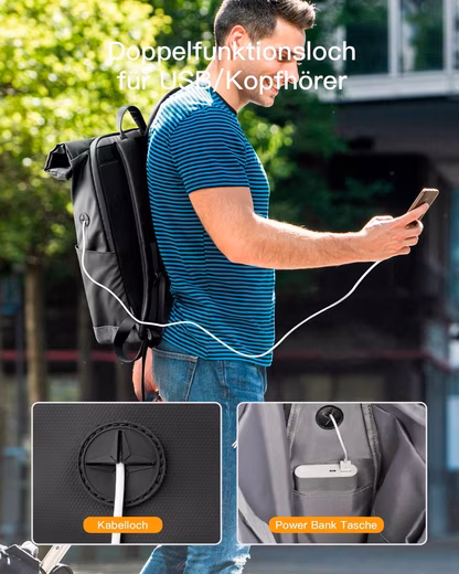 Laptop Backpack RollTop Backpack Men Women 25L-30L School Backpack - Image 4