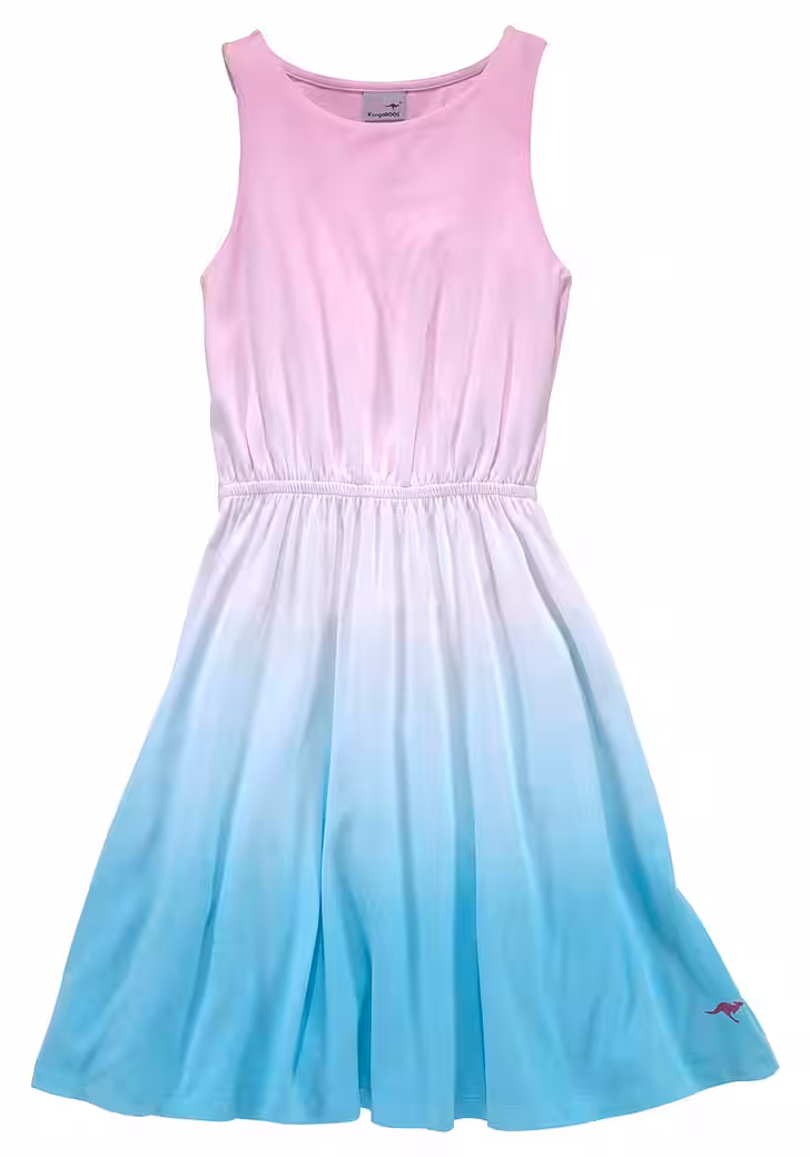 Jersey dress festive occasions, knee-free length, trendy dip-dye look - Image 4