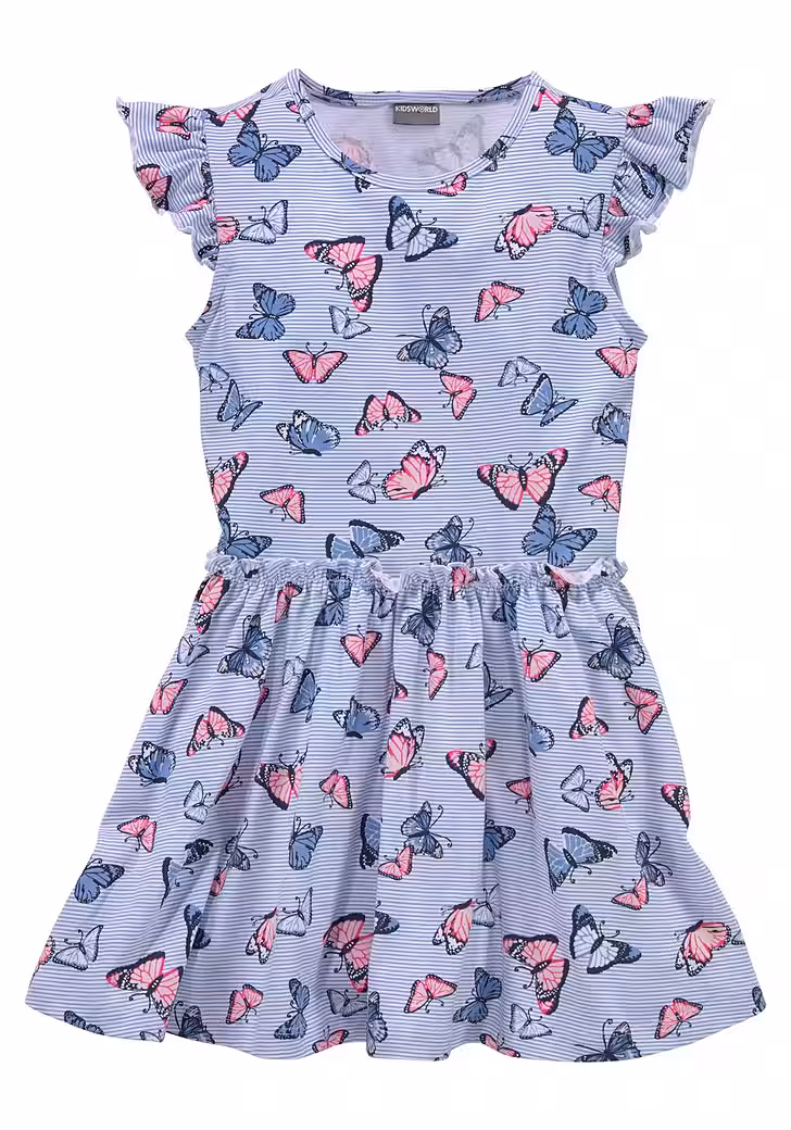 Jersey dress for little girls summer occasions and parties, knee-free length, fashionable touch - Image 5