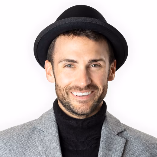 Fedora (1-St) Porkpie with Ribbon, Made in Italy - Image 6