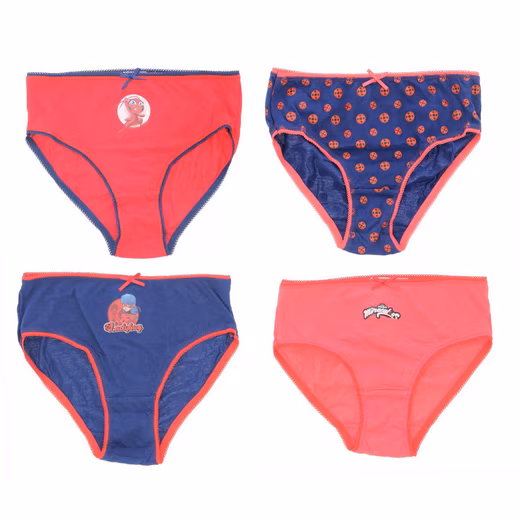 Miraculous Ladybug 4-pack briefs 100% cotton underwear