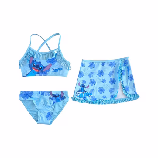 Lilo & Stitch Bikini Set with Skirt – Leaf Design 9/10 Years