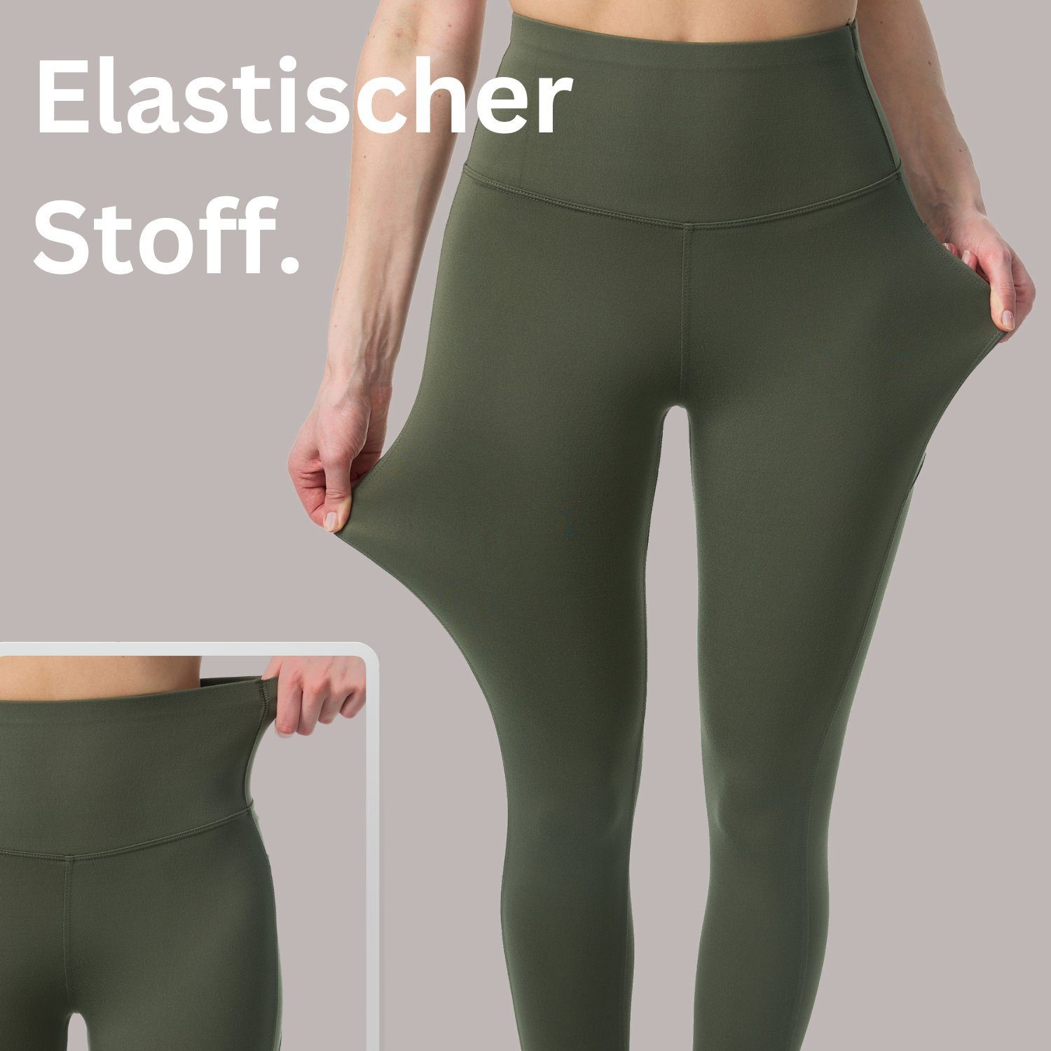 Leggings with pockets for women, long sports pants - Image 4