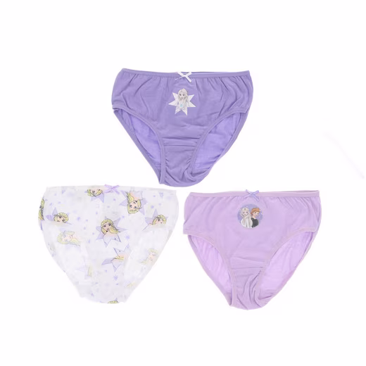 Frozen 3-Pack Briefs Underwear 100% Cotton for Girls