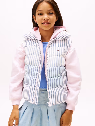 Quilted vest MIX STRIPE VEST for children up to 16 years, cool striped design