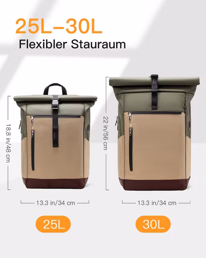 Laptop Backpack RollTop Backpack Men Women 25L-30L School Backpack - Image 13