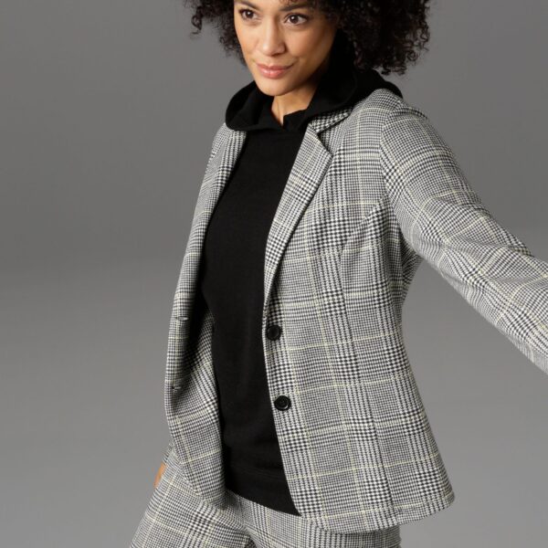 Sweat Blazer in check design