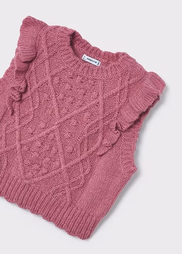 Knitted vest in indigo or orchid