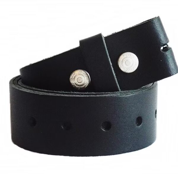Leather belt interchangeable belt real leather for buckle black