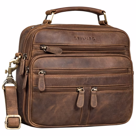 Shoulder bag "Veland" vintage messenger bag for men genuine leather - Image 9