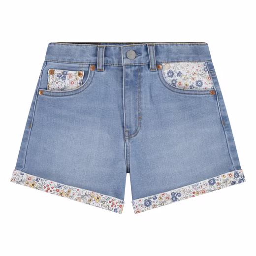 Denim shorts LVG PRINT BLOCK MOM SHORT with contrasting details