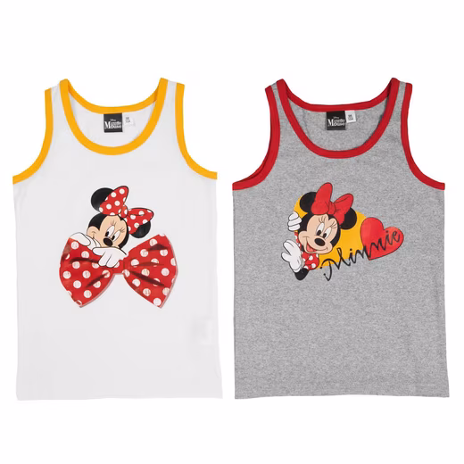 Minnie Mouse undershirt 2-pack girls' undershirts made of 100% cotton