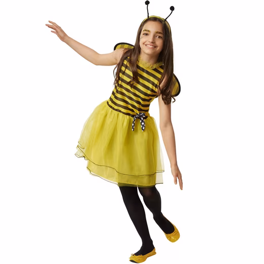 Costume Little Bee Caroline Yellow and black bee costume