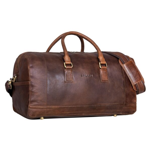 Weekender "Edson" Leather Weekender Vintage Travel Bag Large for Men and Women