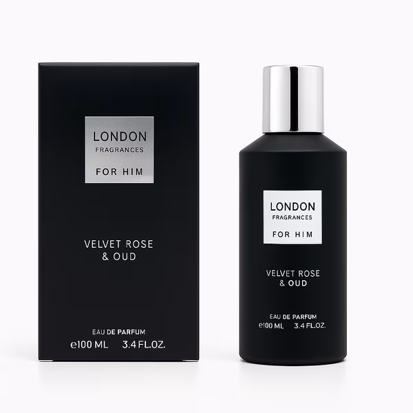 Eau de Parfum London Fragrances For Him Velvet Rose & Oud Made in England 100 ml