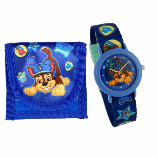 Quartz watch PAW Patrol children's watch Neck pouch textile bracelet