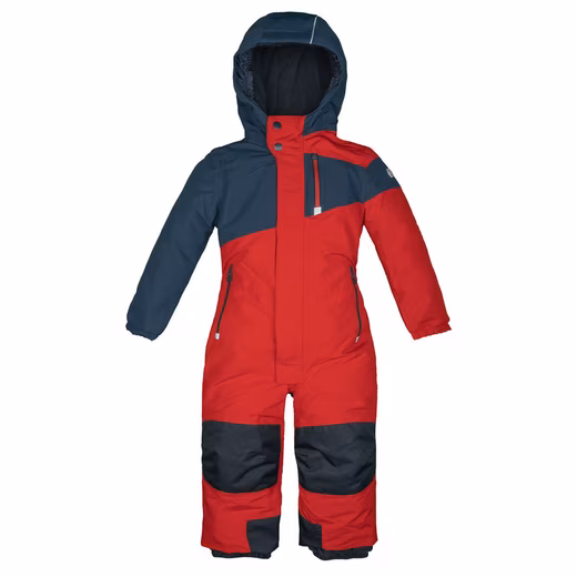 Snowsuit children's ski suit dark red/dark blue Fleece lining - Image 3